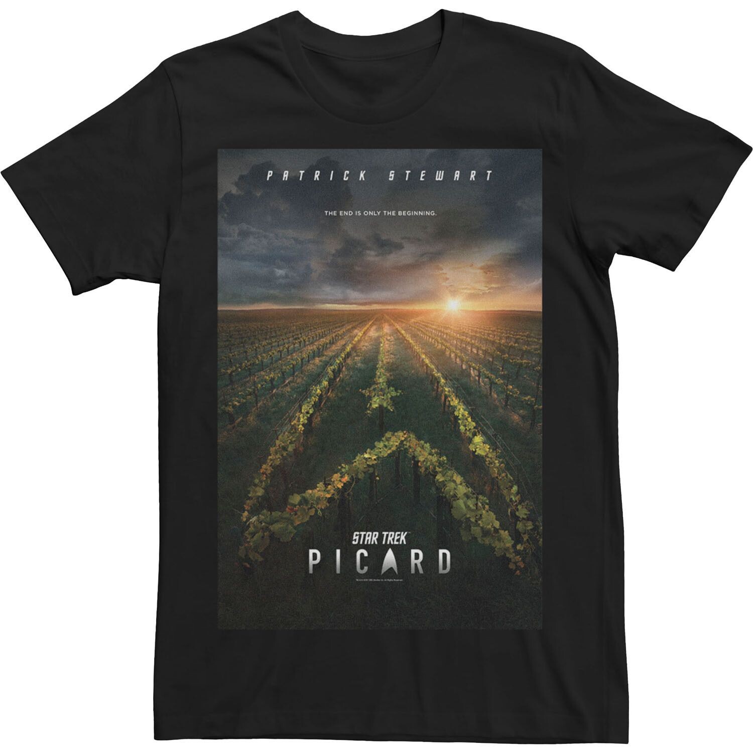 

Мужская футболка с плакатом Star Trek: Picard Vineyard Licensed Character