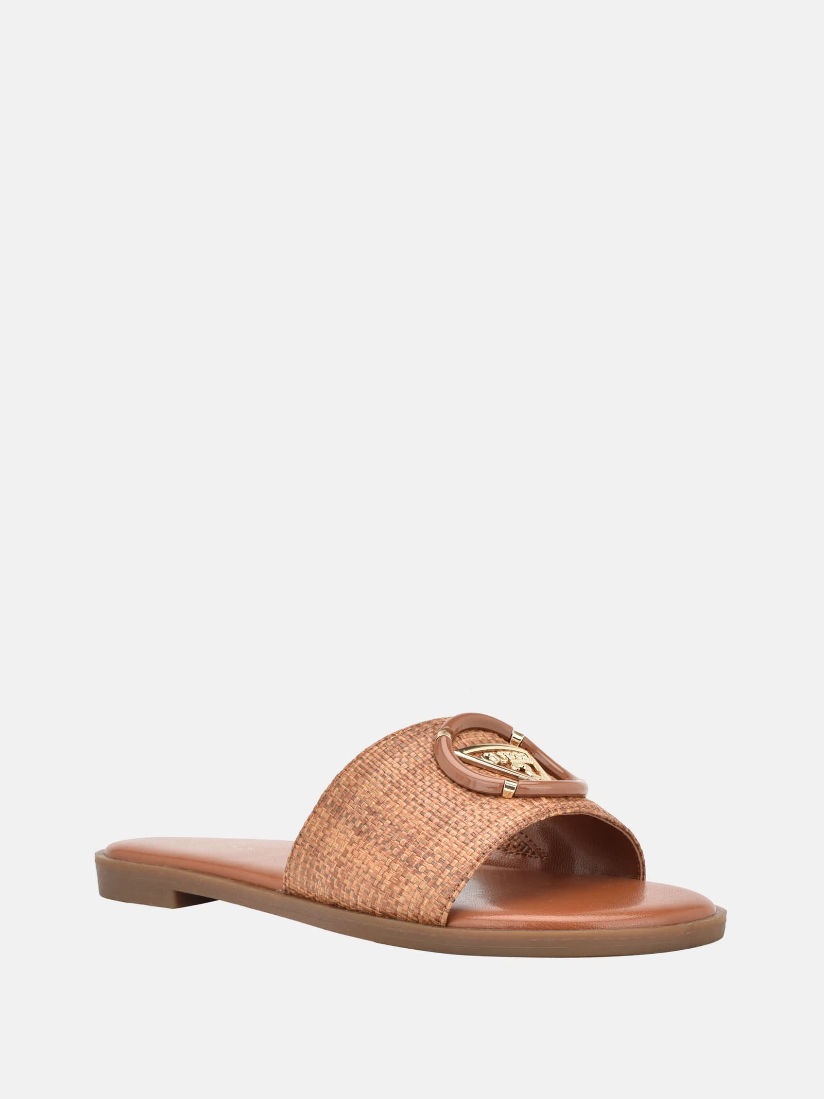 Magnify Пляжные шлепанцы Woven Guess Factory, коричневый