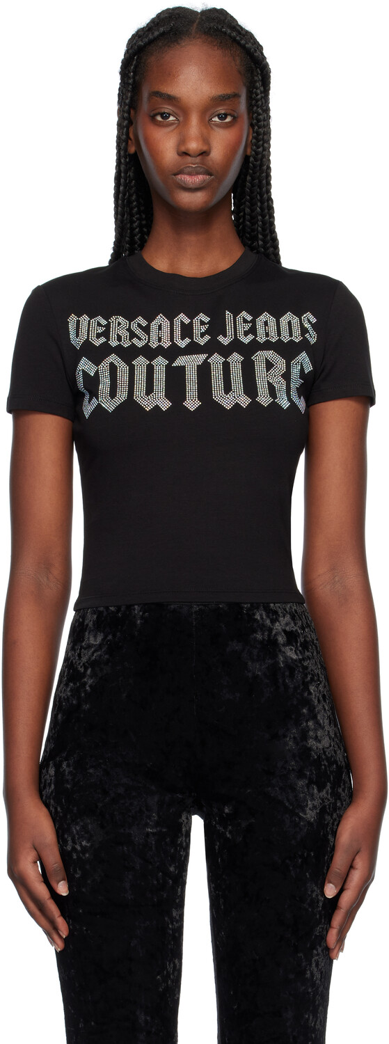 

Футболка с логотипом Crystal Gothic Versace Jeans Couture