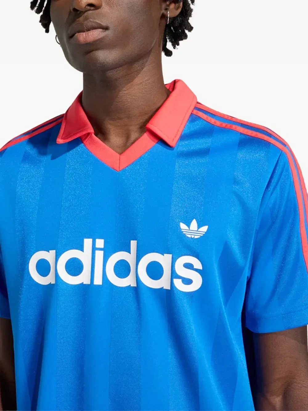 Полосатая футболка Archive Adidas, синий — фото 3