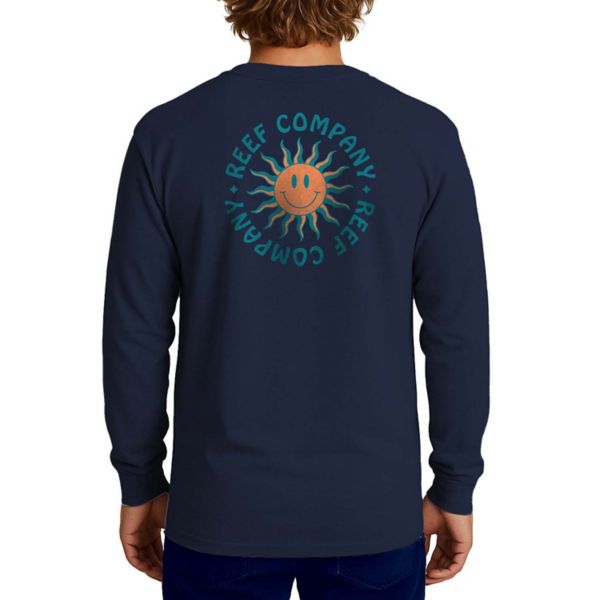 

Мужская футболка с длинным рукавом и принтом Vibes Reef, синий