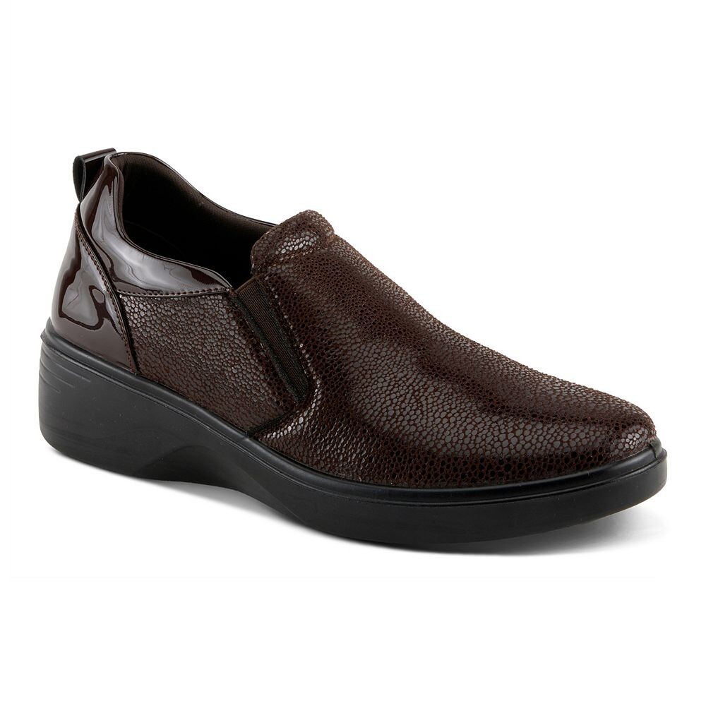 Женские туфли без шнуровки на танкетке Flexus by Spring Step Wrenly, цвет Chocolate Brown