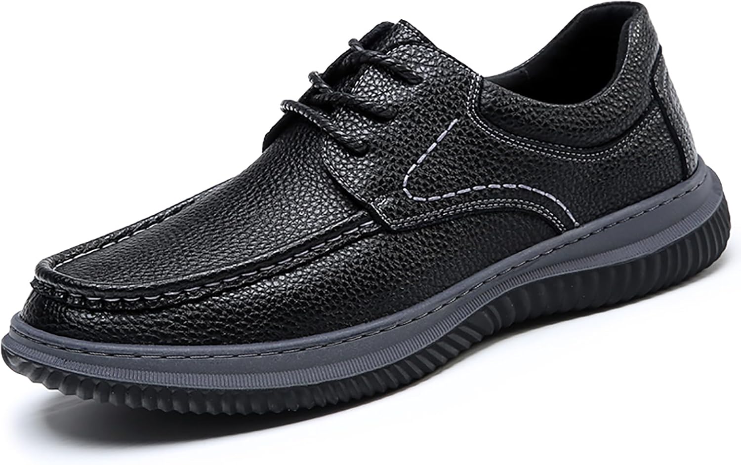 

Мужские лоферы из натуральной кожи без шнуровки, модные, ручной работы, с шнуровкой, удобной мягкой подошвой, повседневные кроссовки для прогулок, вождения и для пап Egebs, черный