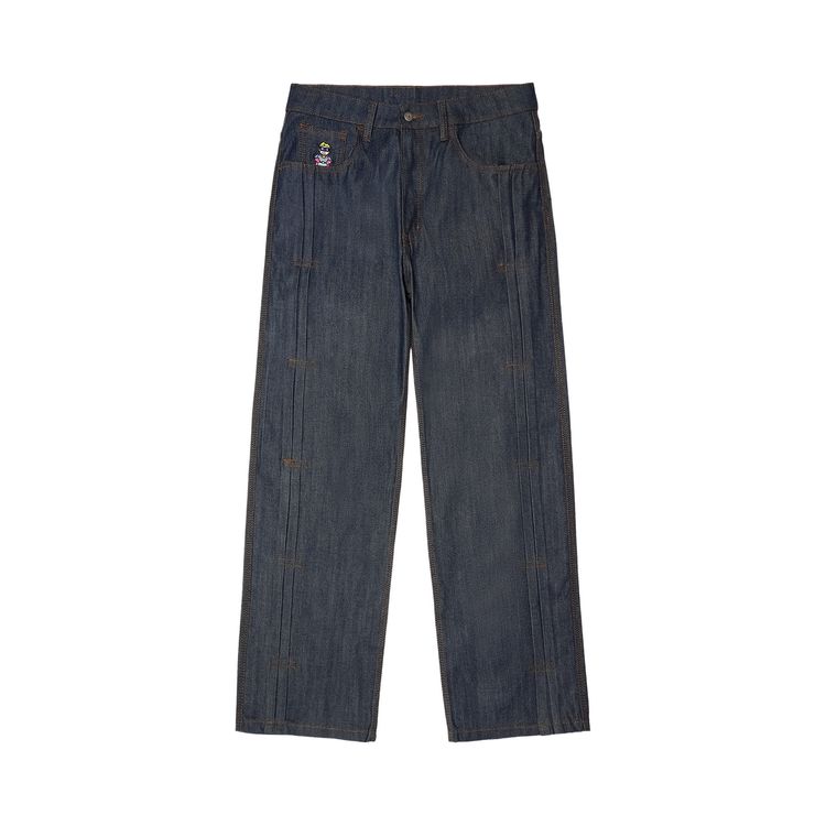 

Джинсы KidSuper Raw Denim Pleated Jeans 'Indigo', синий