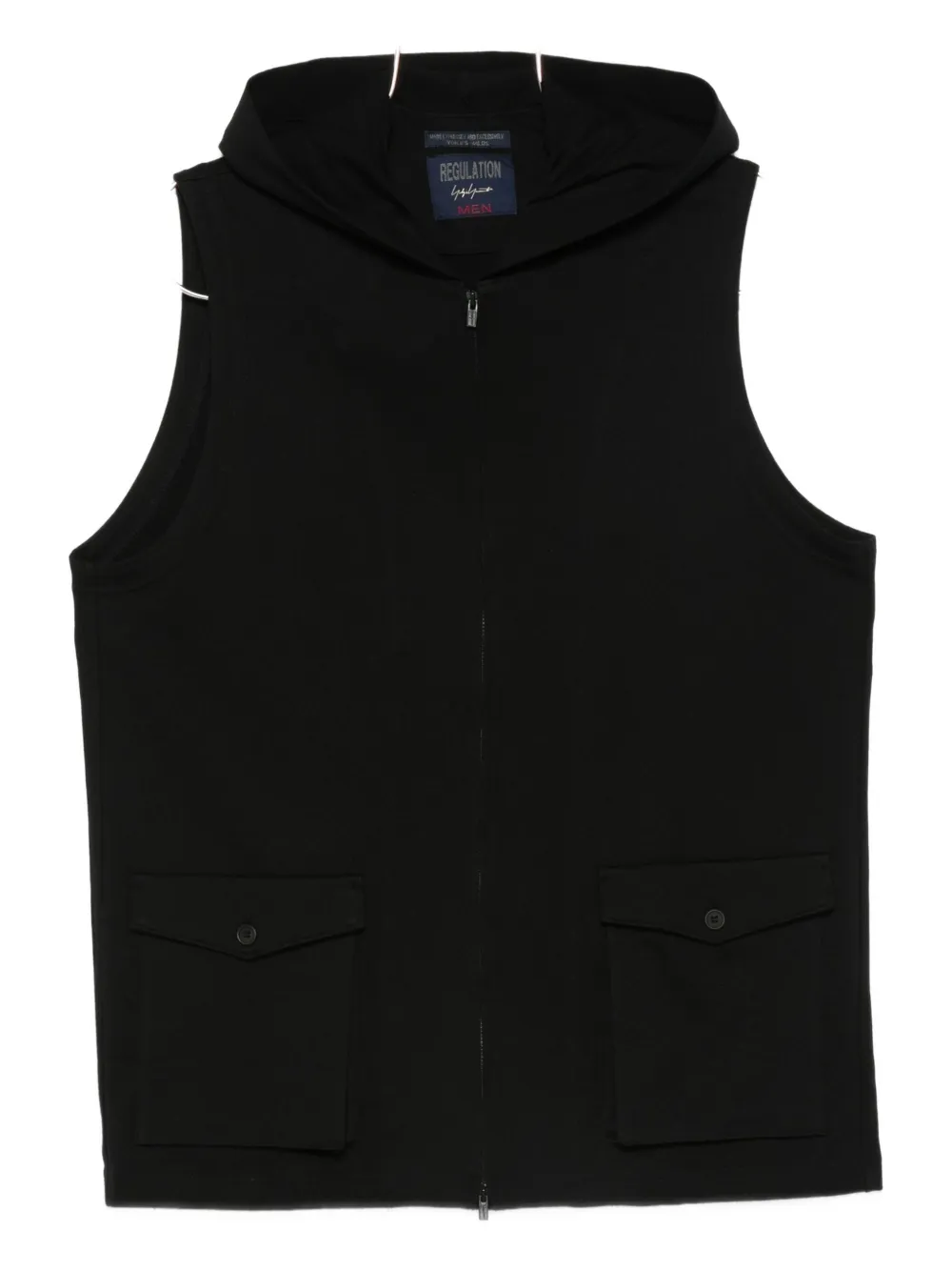 

Жилет с капюшоном Yohji Yamamoto, черный