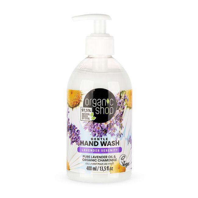 

Нежное мыло для рук с ароматом лаванды и безмятежностью Organic Shop, 400 мл