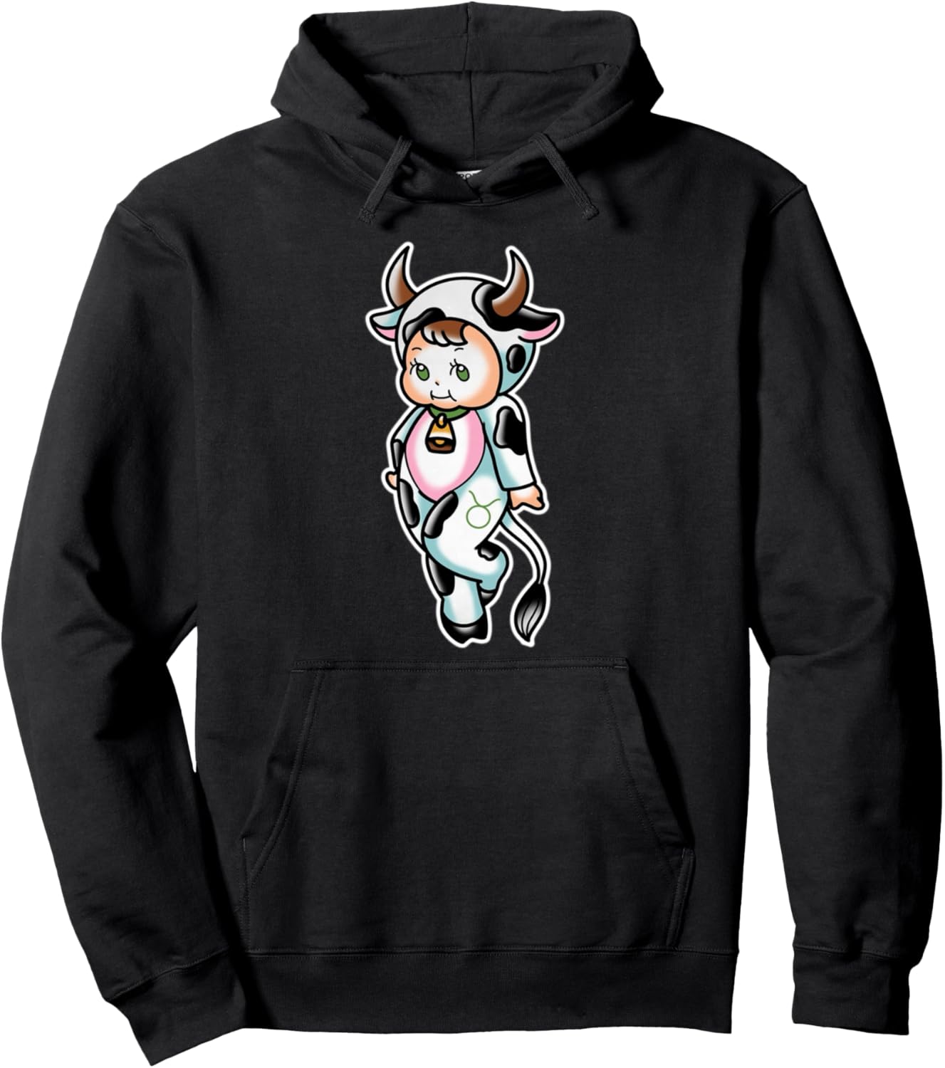 

Худи Kewpie Baby Taurus Zodiac Bull Urban Empyre, черный