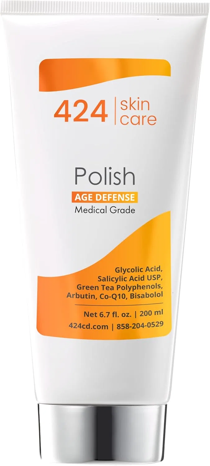 Скраб для лица 424 Skin Care с гликолевой и салициловой кислотой, 6.1 жидк. унции