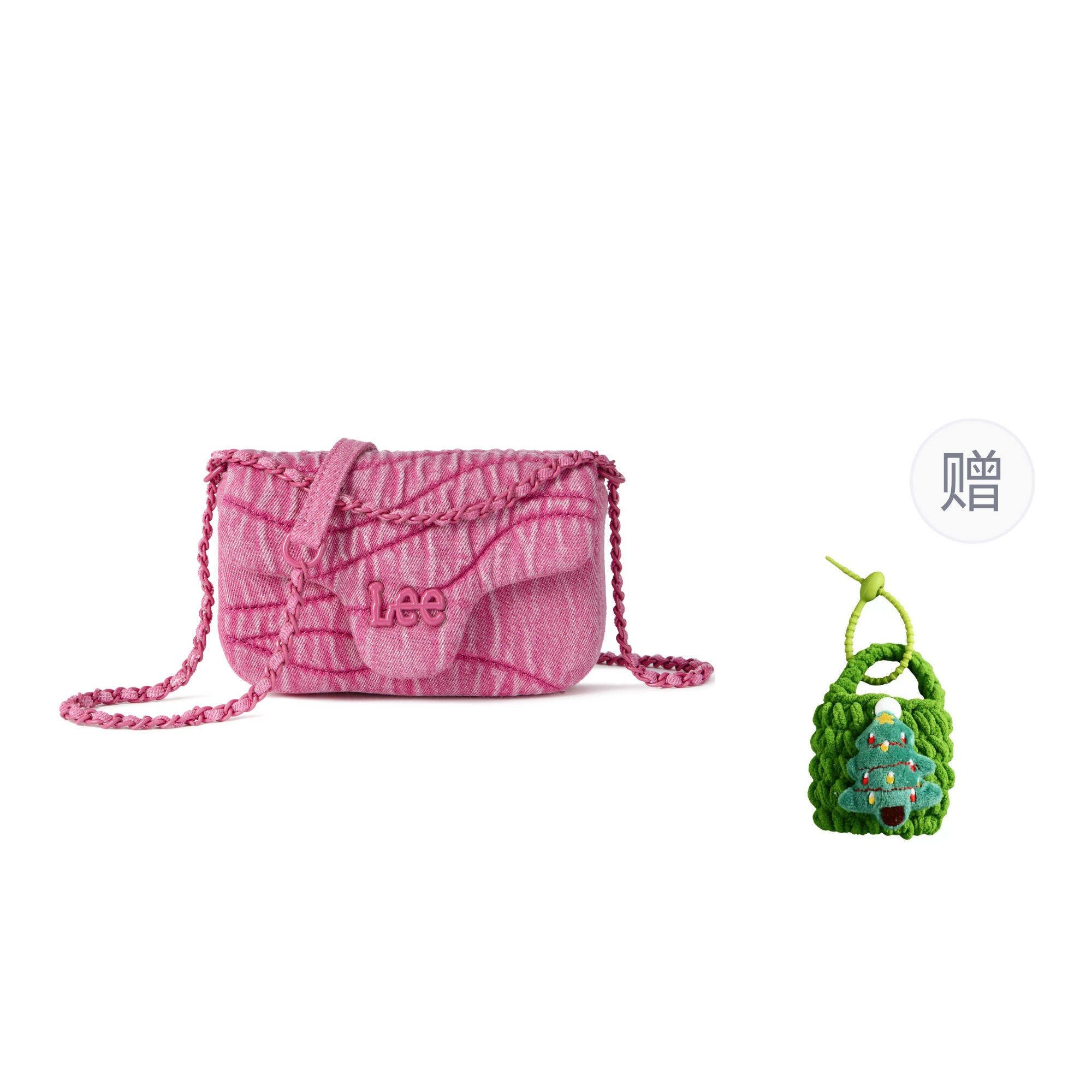 

Lee Джинсовая поясная сумка женская розово-красная, Gift Limited Edition