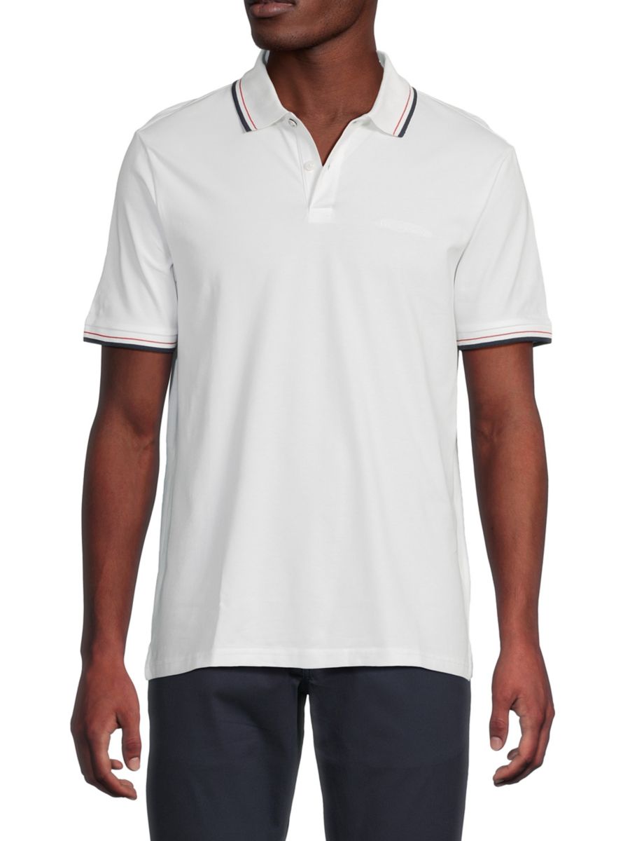 

Рубашка-поло из смеси хлопка с прорезями Core Ben Sherman, цвет Bright White