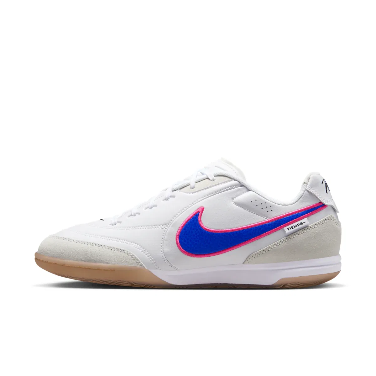 Мужские низкие футбольные бутсы Tiempo Streetgato для игры в помещении/на корте Nike, белый