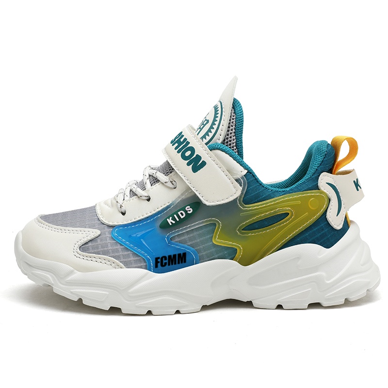 

Нескользящие, легкие, амортизирующие, низкие повседневные кроссовки для детей FCMM, бежевый/синий