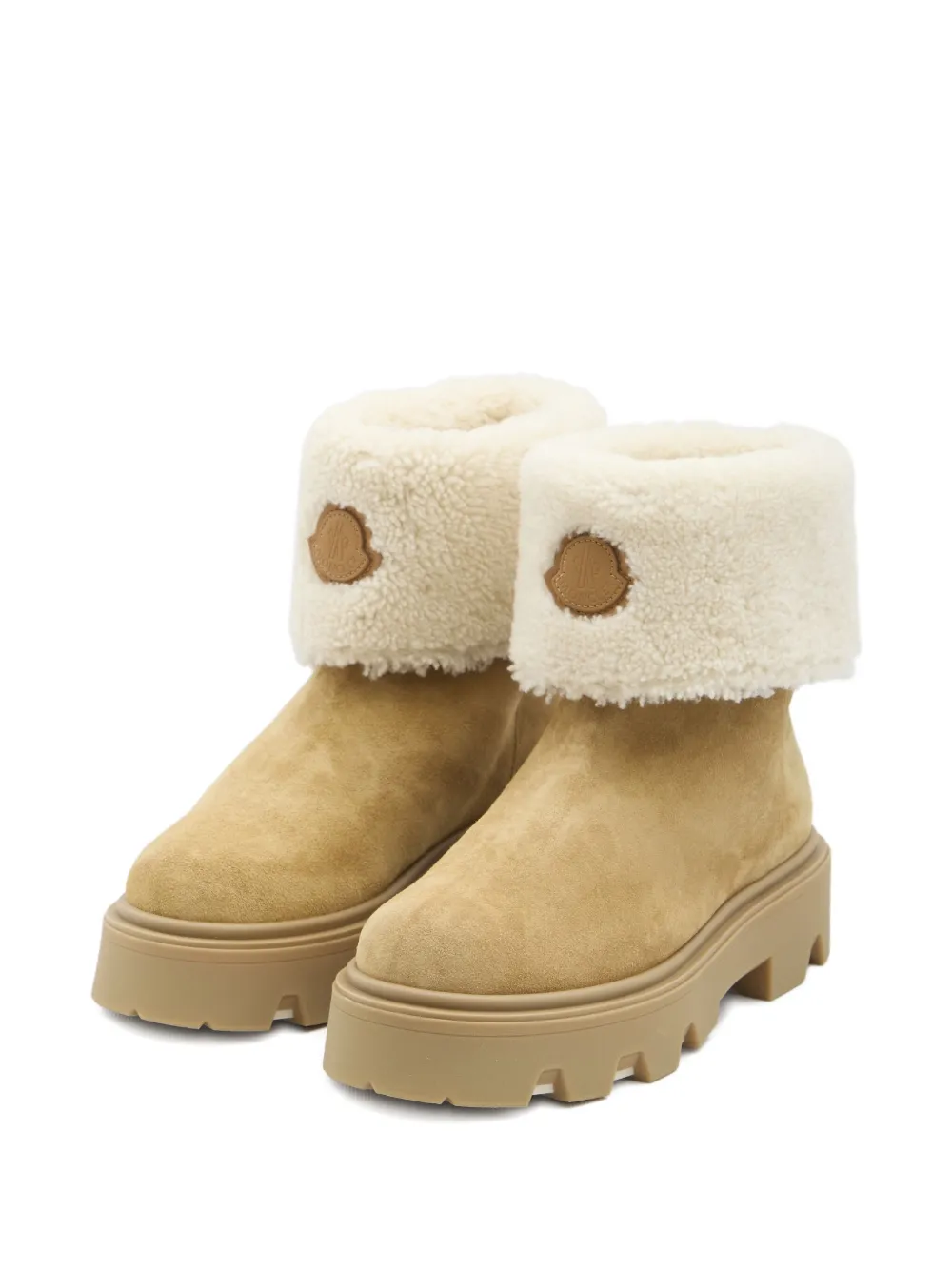 Сапоги Aurea из овчины с нашивкой-логотипом Moncler, нейтральный — фото 2