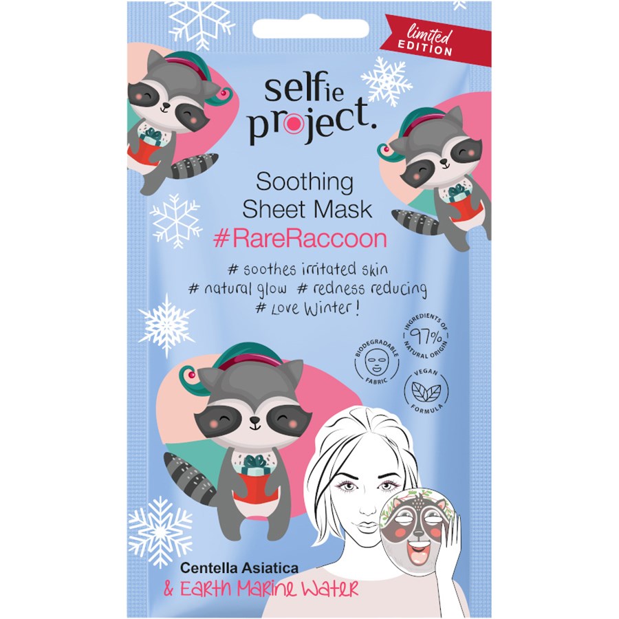 

Маска для лица Selfie Project Soothing Sheet Mask, #RareRaccoon 1 Stk.