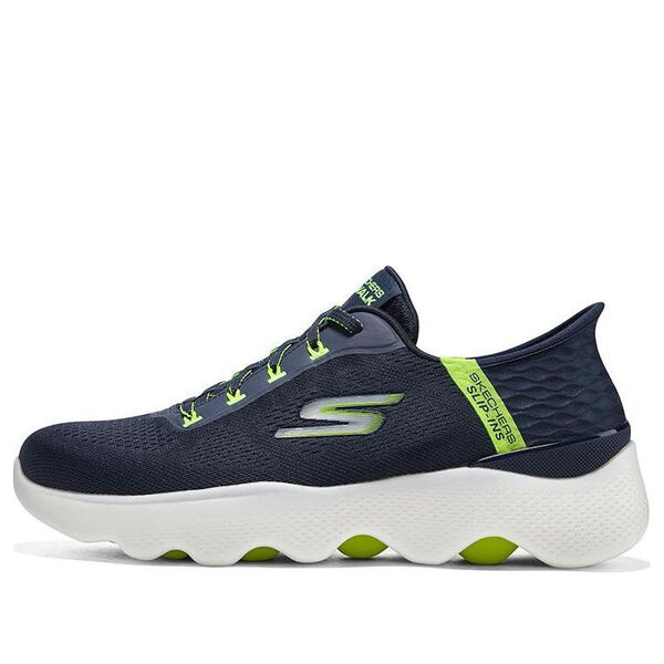 

Кроссовки go walk massage fit 'navy lime' Skechers, синий