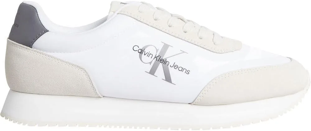 Кроссовки Calvin Klein Herren Retro Runner Su-ny Mono Ym0ym00804 Cupsole, ярко-белый/серый — фото 2