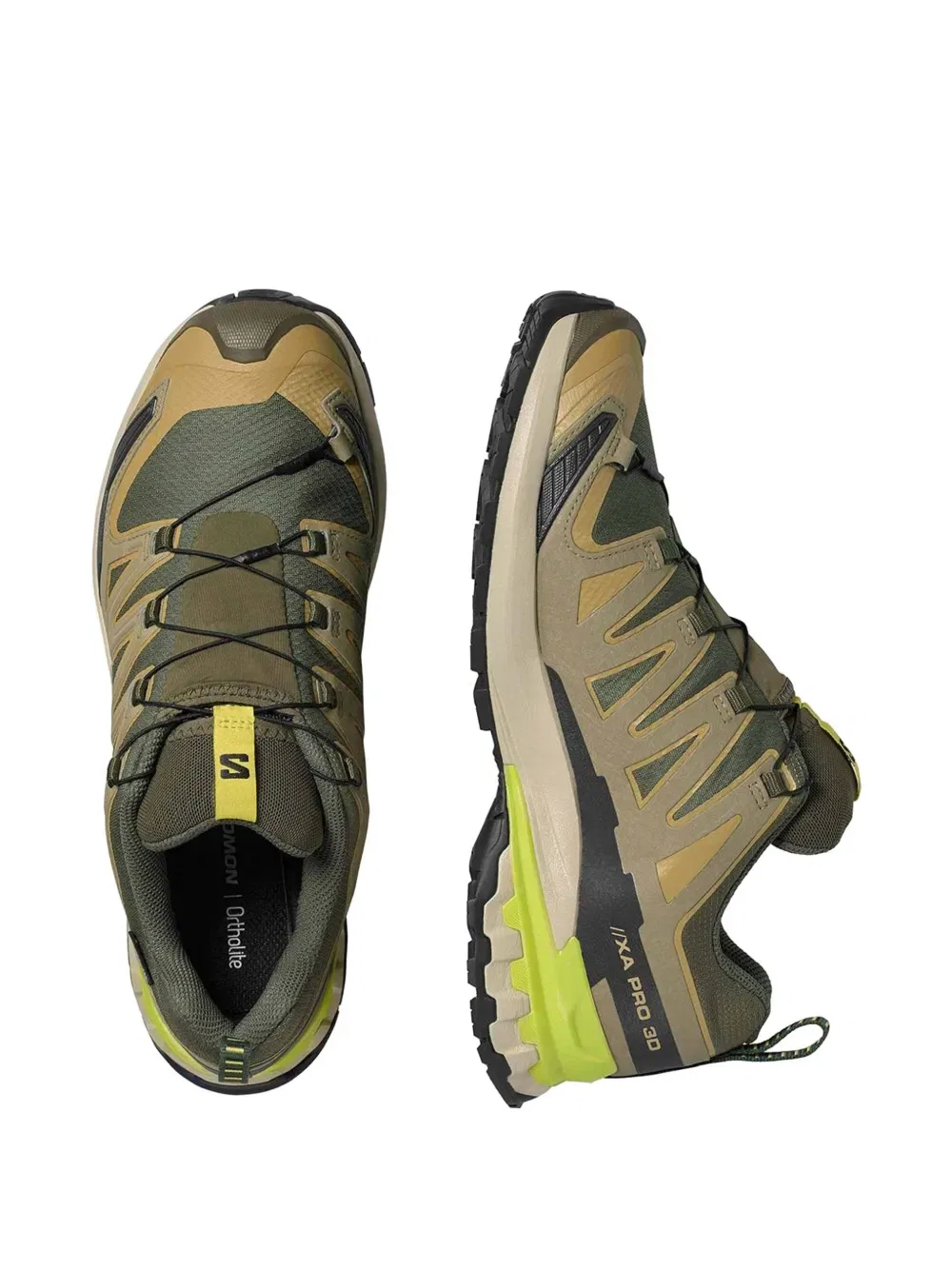 Кроссовки Xa pro 3d v9 на шнуровке Salomon, зеленый — фото 4