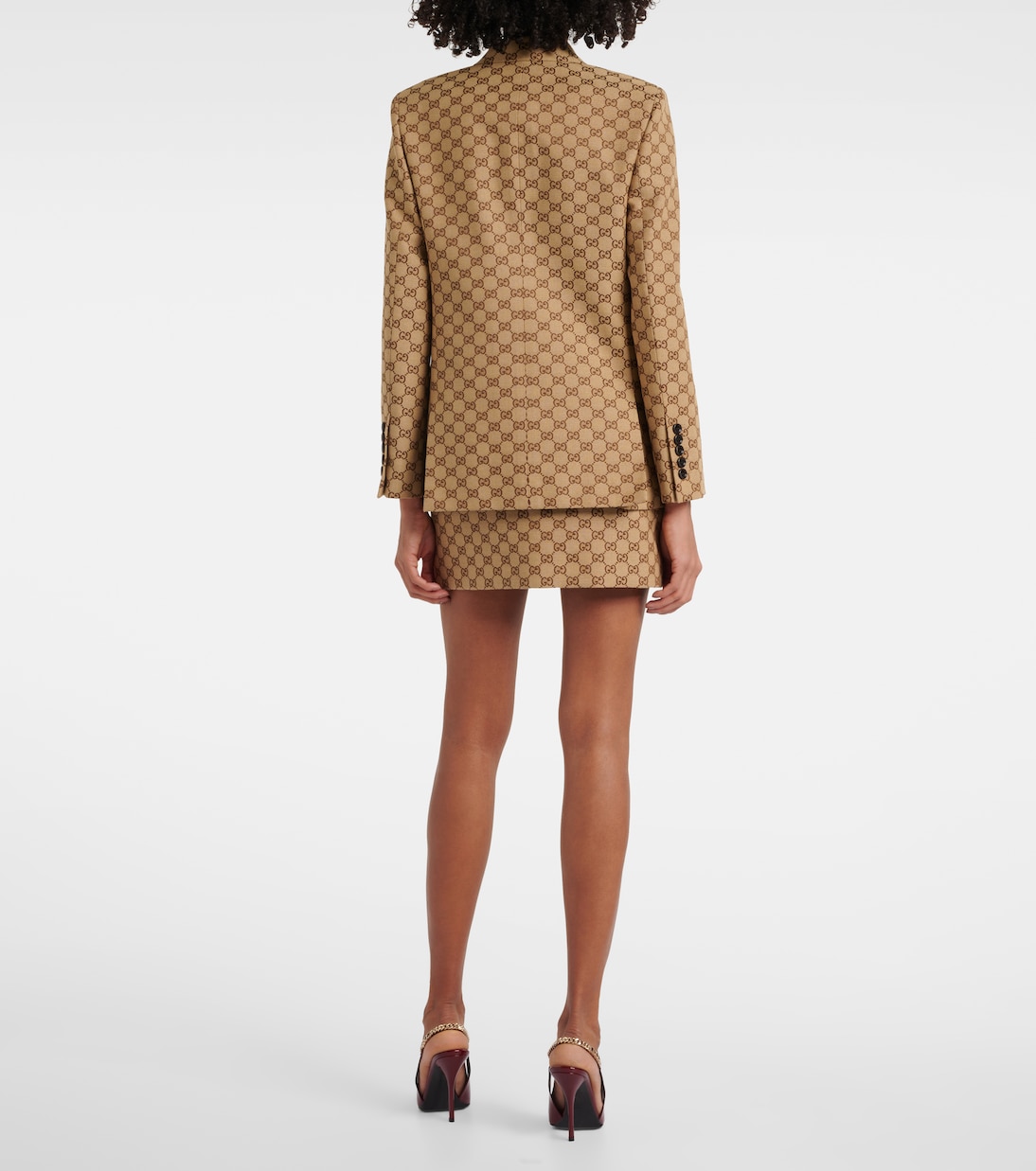 Блейзер GG Canvas Gucci, Camel/Ebony/Mix — фото 3