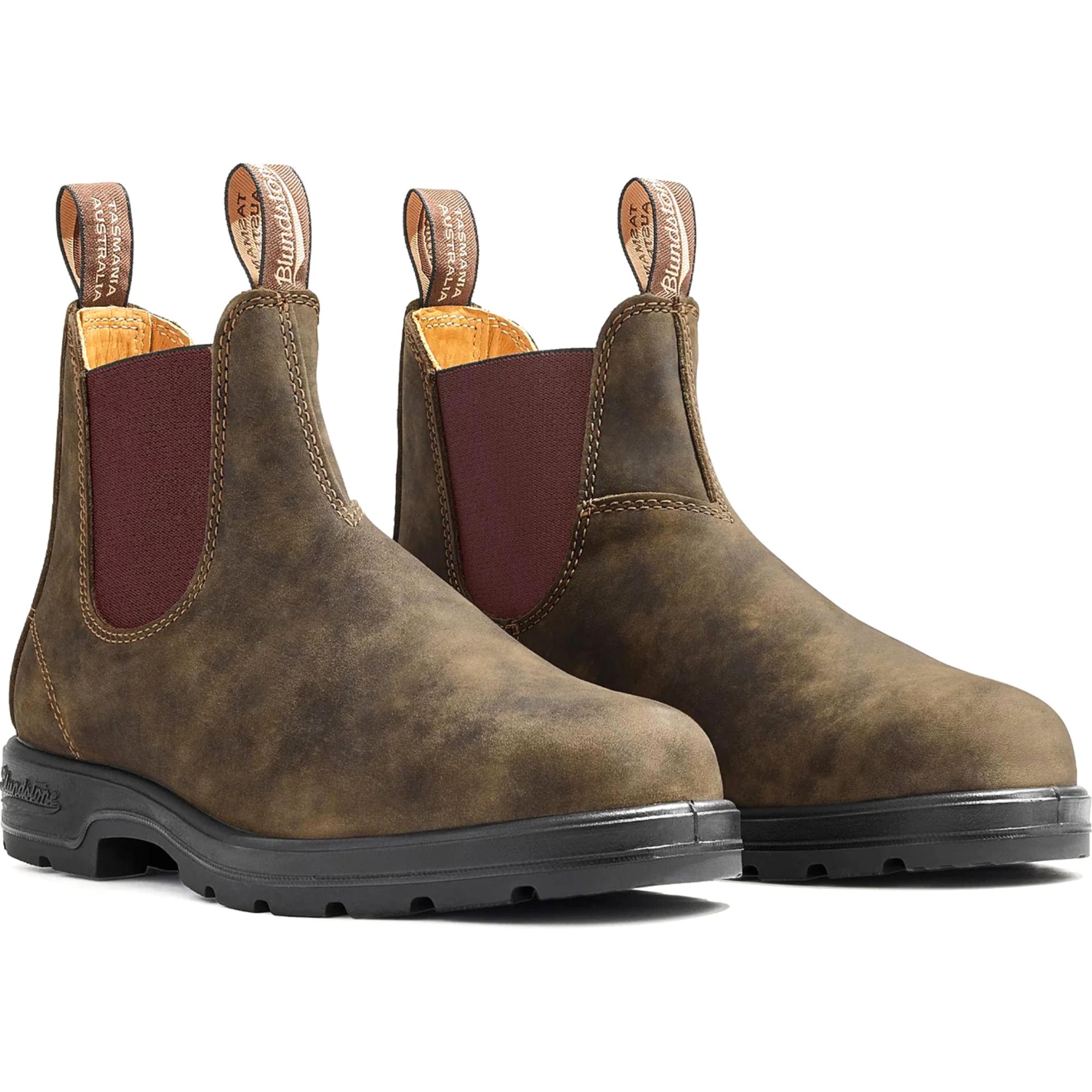 Мужские классические кожаные ботинки челси #585 Blundstone Australia, Rustic Brown — фото 2