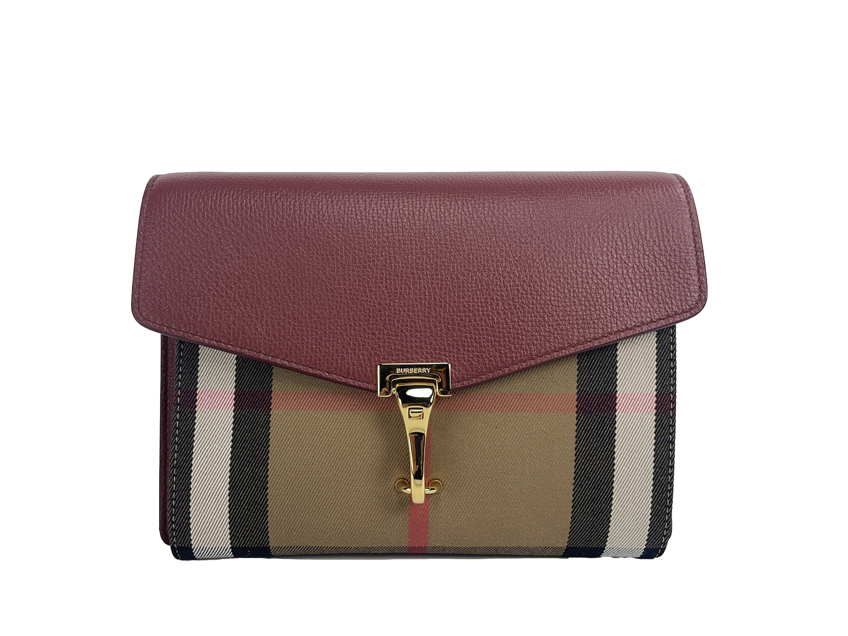 

Сумка через плечо Macken Small Crimson House Check из кожи Burberry