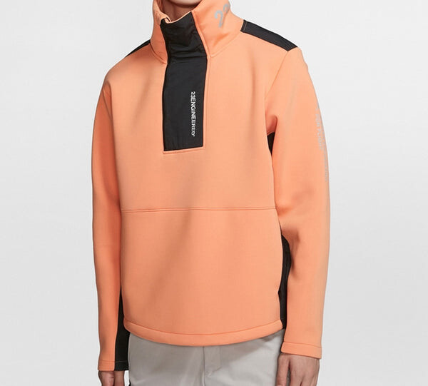 Толстовка Air Jordan 23 Engineered Stand Collar Knit Contrasting Colors Half Zipper Orange, оранжевый — фото 3