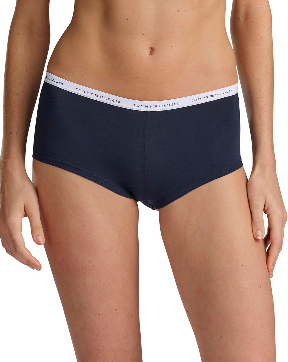 Женские шорты Tommy Hilfiger Classic Cotton с логотипом, комплект из 5 пар, Red/Navy/White/Heather Grey/Black — фото 4
