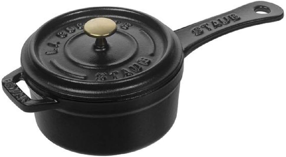 

Staub Соусница 40509-537 Маленькая кастрюля, черная, 3,9 дюйма (10 см), маленькая чугунная кастрюля для одной руки, аутентичная японская распродажа, Matte Black