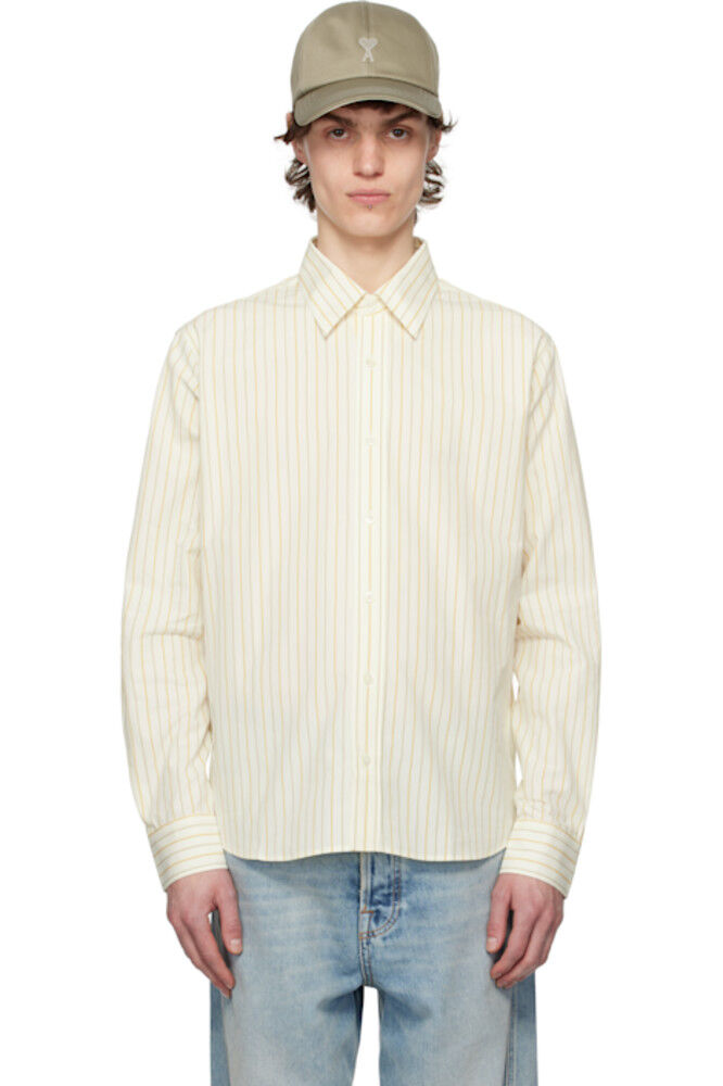 

Классическая рубашка цвета «Off-White» AMI Paris