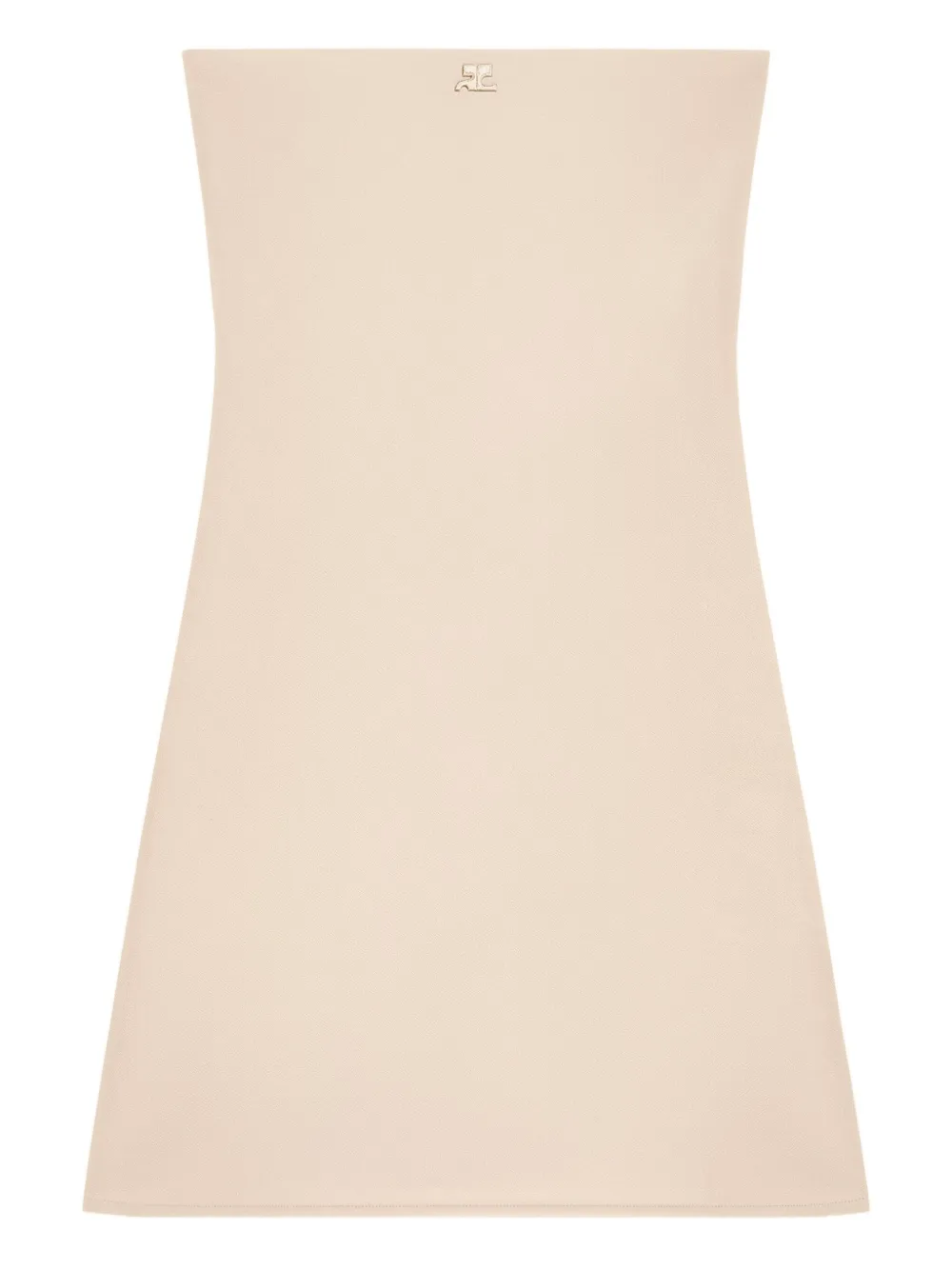 

Платье мини с аппликацией Courrèges, нейтральный