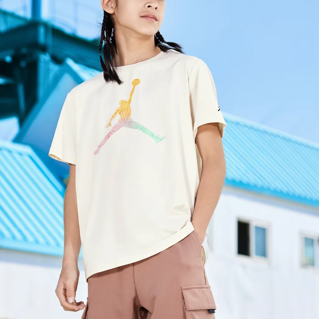 Футболка хлопковая Jordan Pale Ivory — фото 3