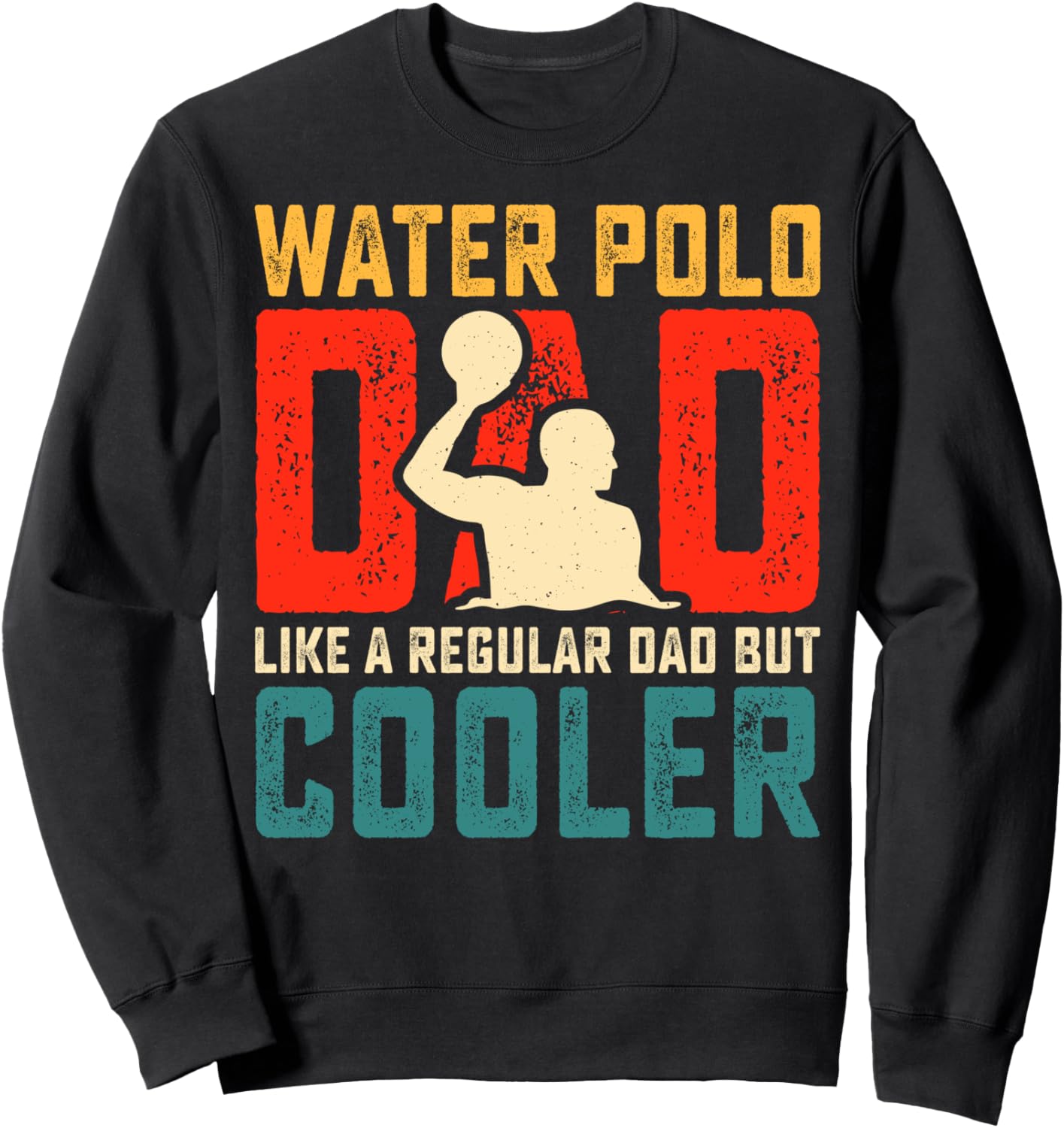 

Забавная толстовка с дизайном «Папа-водополо» Water Polo Dad Funny Player Father Wear, черный