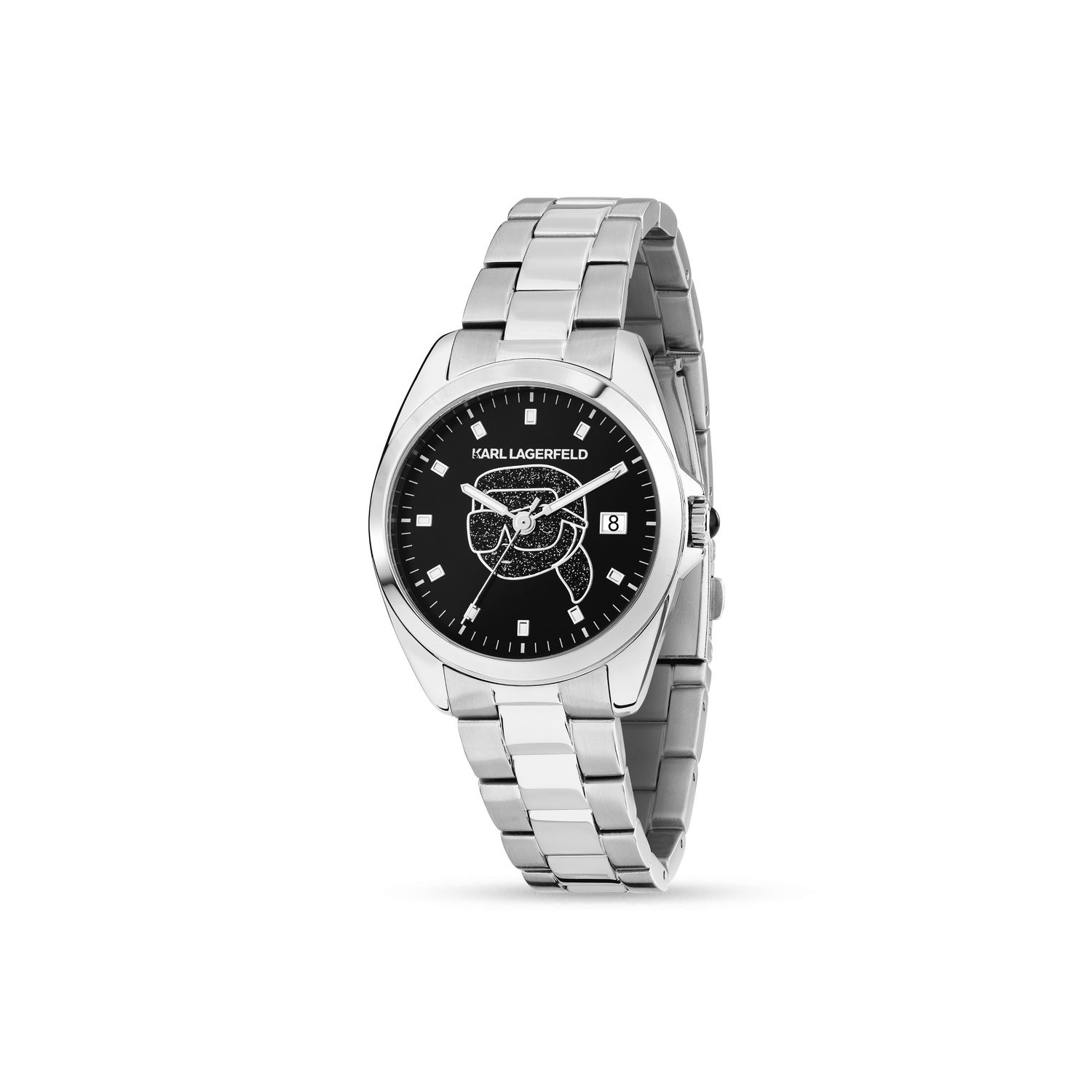 

KARL LAGERFELD / Karl Lagerfeld Jeans Часы KARL LAGERFELD Grandma And Her Kitty Cat Wrist Watch Quartz Movement Steel Strap Black Dial Women's Watch, Individual Black Dial R0553101516
