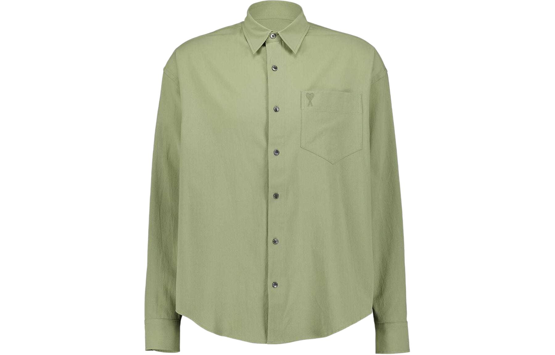 

AMIPARIS Мужская рубашка свободного кроя Ami De Coeur Sage Sage Green