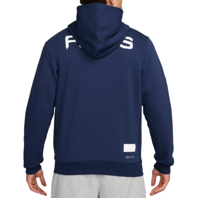 Футболка с капюшоном Paris Saint Germain Standard Issue мужская Dri FIT Nike, темно-морской синий — фото 3