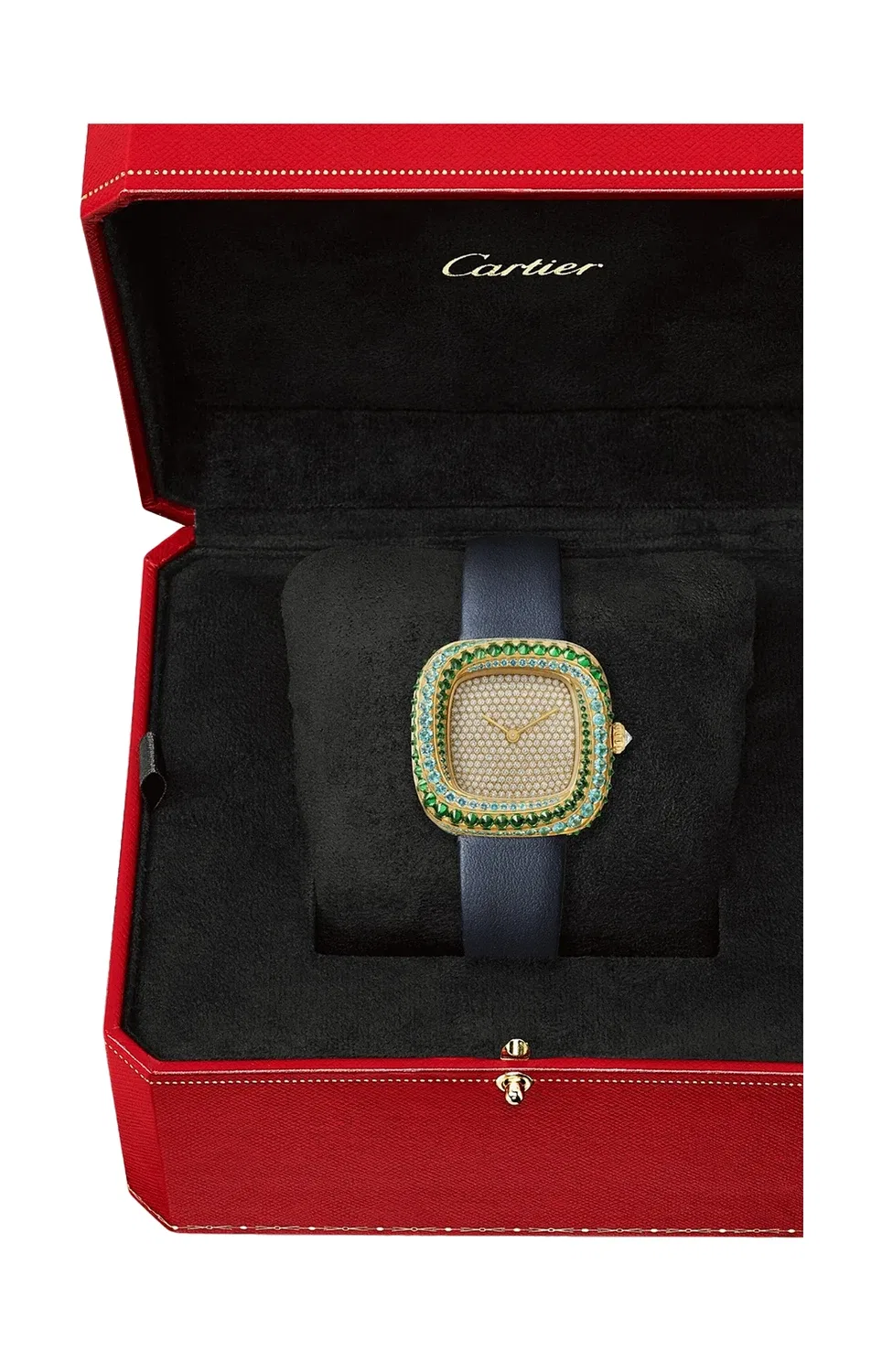Coussin de CARTIER, средняя модель, кварц, желтое золото, бриллианты, драгоценные камни - WJCS0009, золотой — фото 2