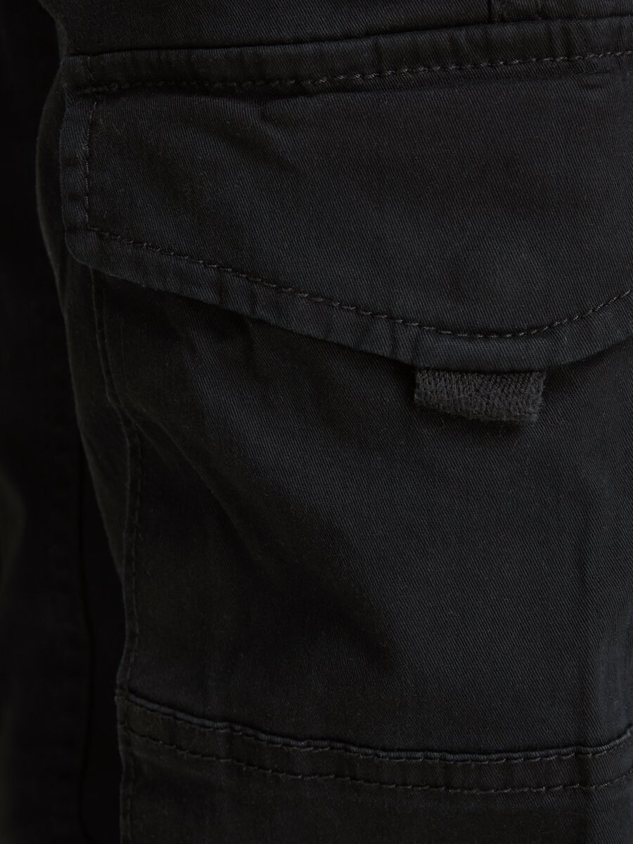 Зауженные брюки Jack & Jones Junior JNRPau JJFlake, черный — фото 4