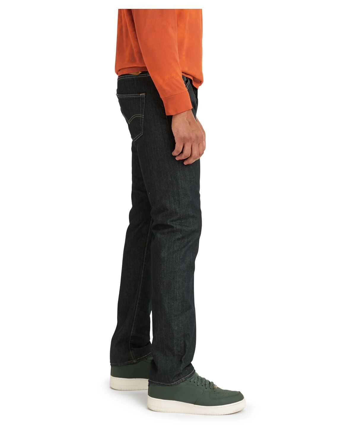 Мужские джинсы Levi’s 501 Regular-Fit Button Fly Non-Stretch, черно-синий — фото 3