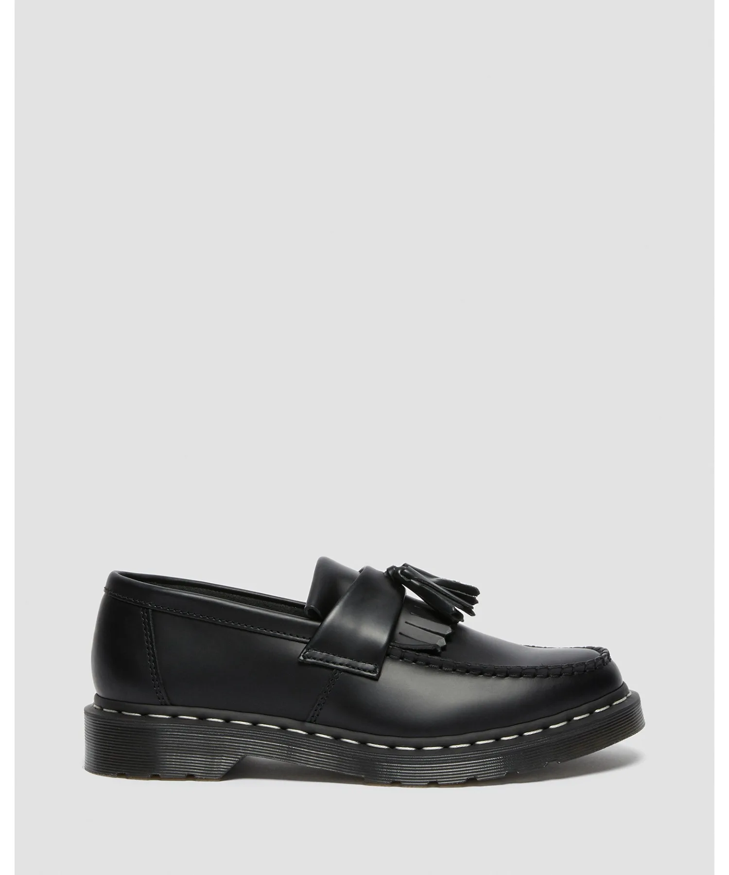Унисекс лоферы Dr. Martens ADRIAN с белой строчкой чёрные — фото 3