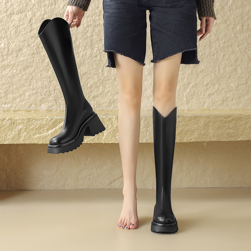 

Сапоги Mo Lin Knee-high Boots Women's, цвет Black Fleece-lined