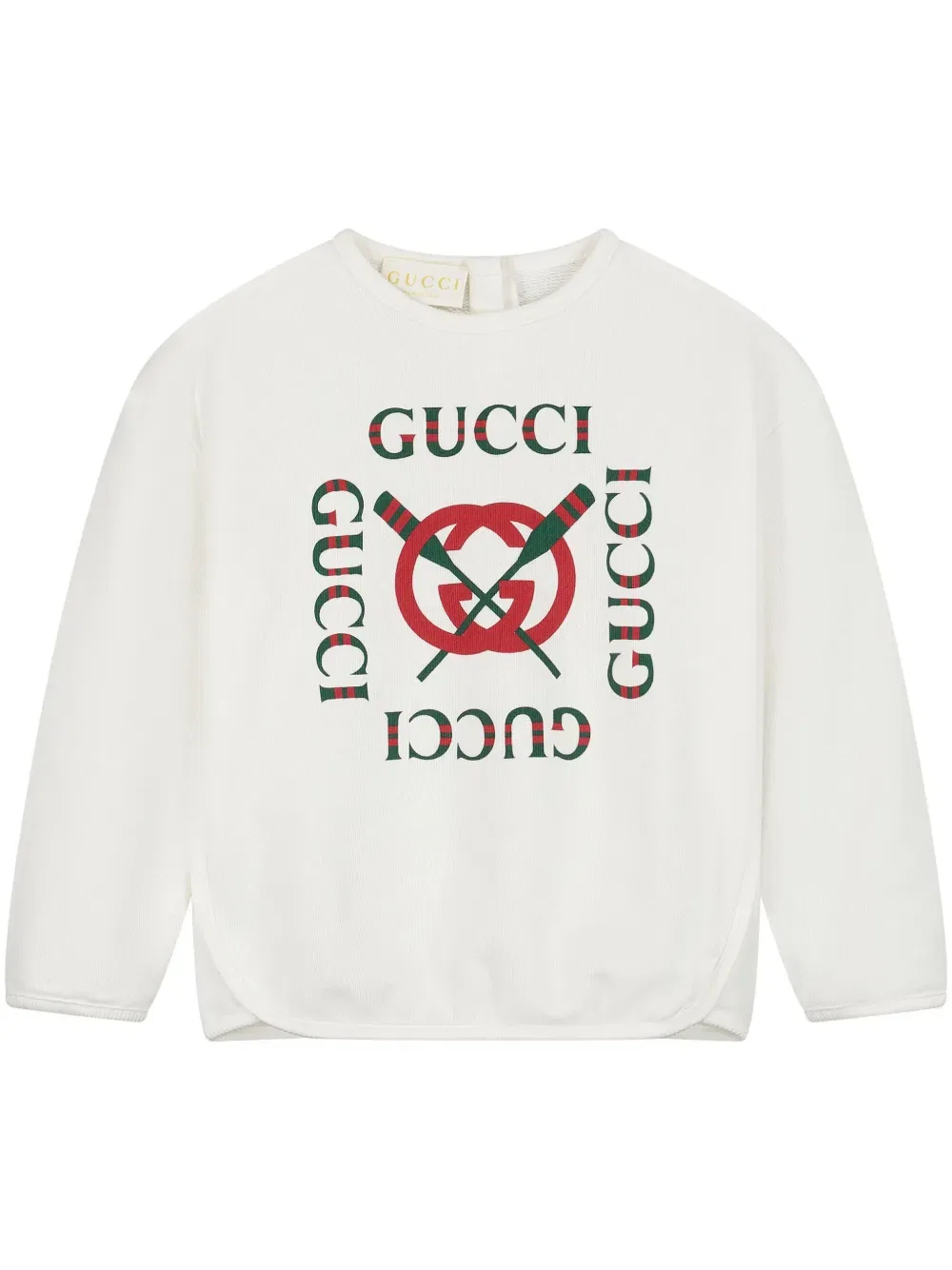 Толстовка с логотипом Gucci Kids, белый