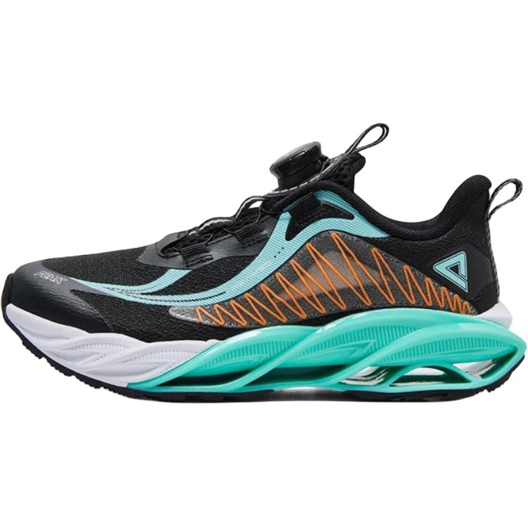 

PEAK Амортизация низкие детские беговые кроссовки black/light green kids'