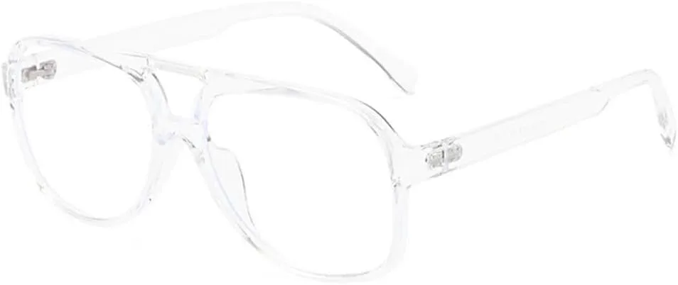 

Мужские солнцезащитные очки в стиле ретро, ​​большие поляризованные, с защитой от УФ-излучения UV400, женские очки в прозрачной оправе LXLHWN, Transparent Clear