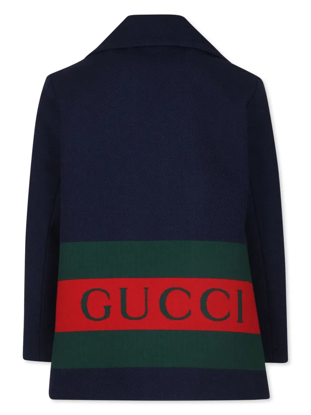 Шерстяное пальто Web Gucci Kids, синий — фото 2