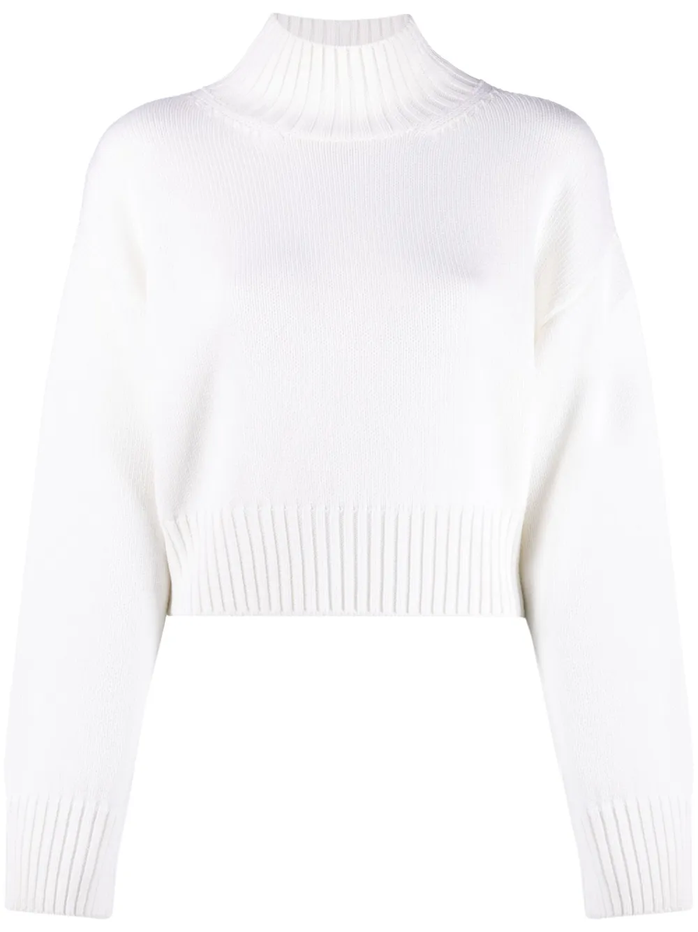 

Шерстяной джемпер с воротником-стойкой Fabiana Filippi, белый