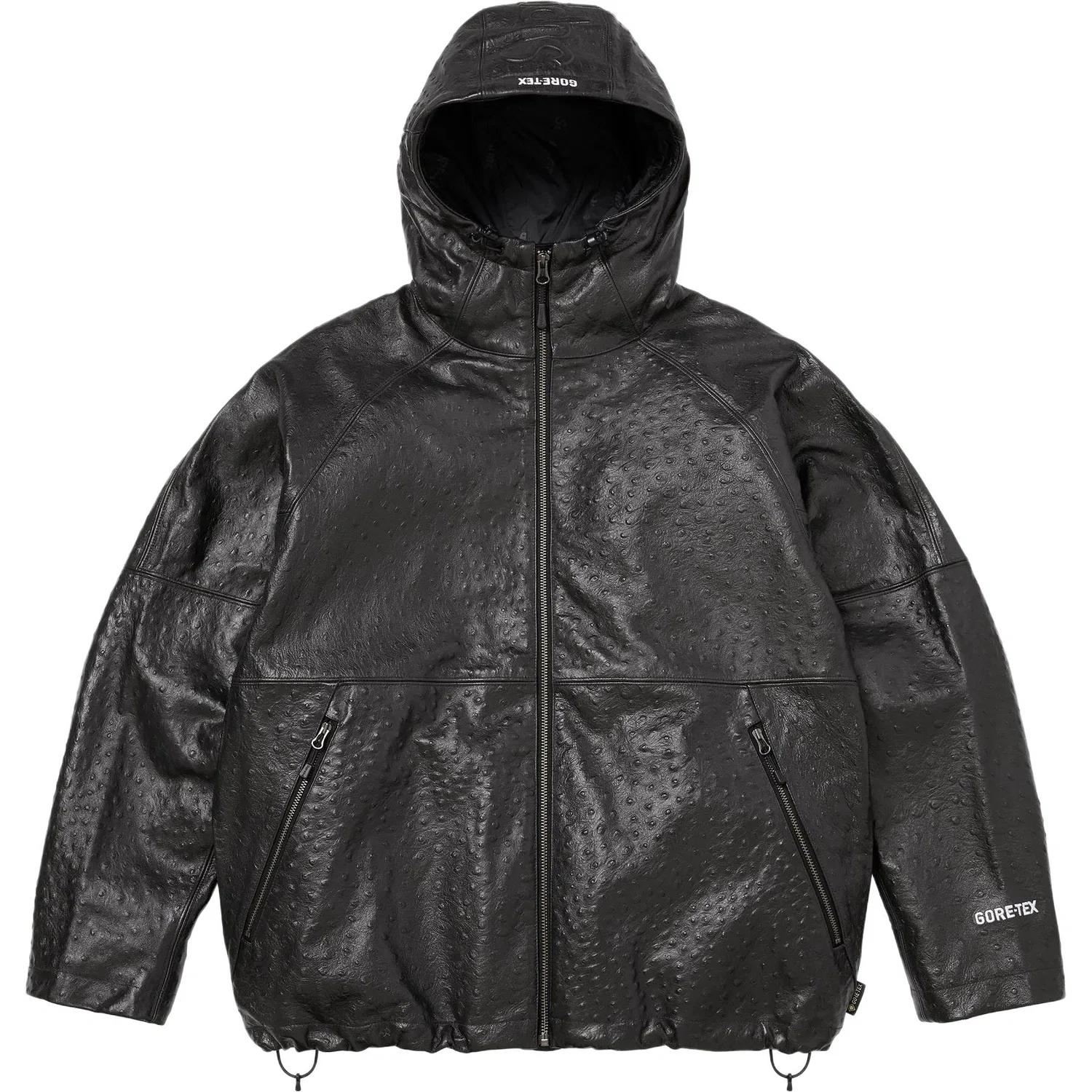 Куртка из кожи с тиснением под страуса GORE TEX, унисекс, SS26 WEEK6 Supreme, Black