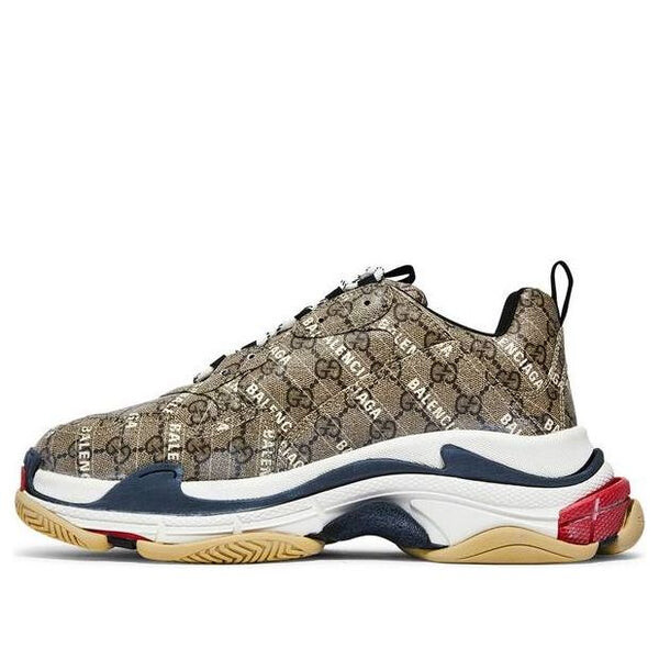 Кроссовки the hacker project triple s x gucci Balenciaga, бежевый