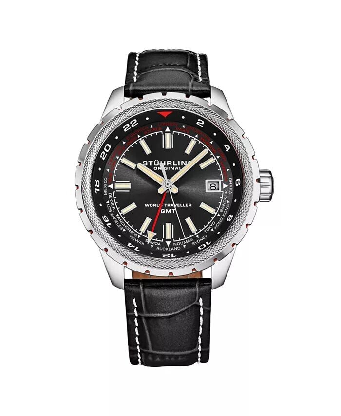 

Часы Global Voyager 1014 GMT 42 мм с мировым таймером Stuhrling