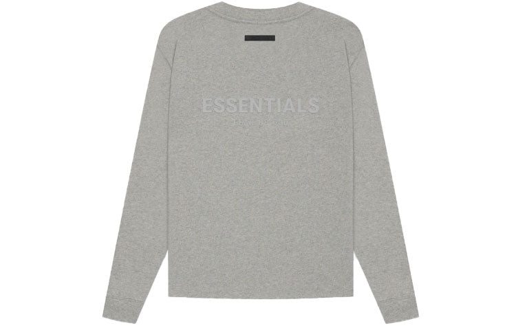 Футболка Fear of God Essentials SS21 Long Sleeve Tee Dark Heather Oatmeal, бежевый — фото 2