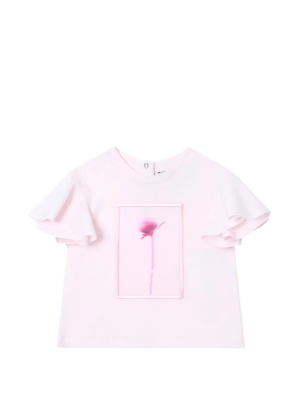 Футболка с оборками Emporio Armani Kids, розовый