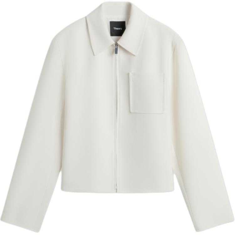 

THEORY Застёгивающаяся укороченная куртка, Ecru